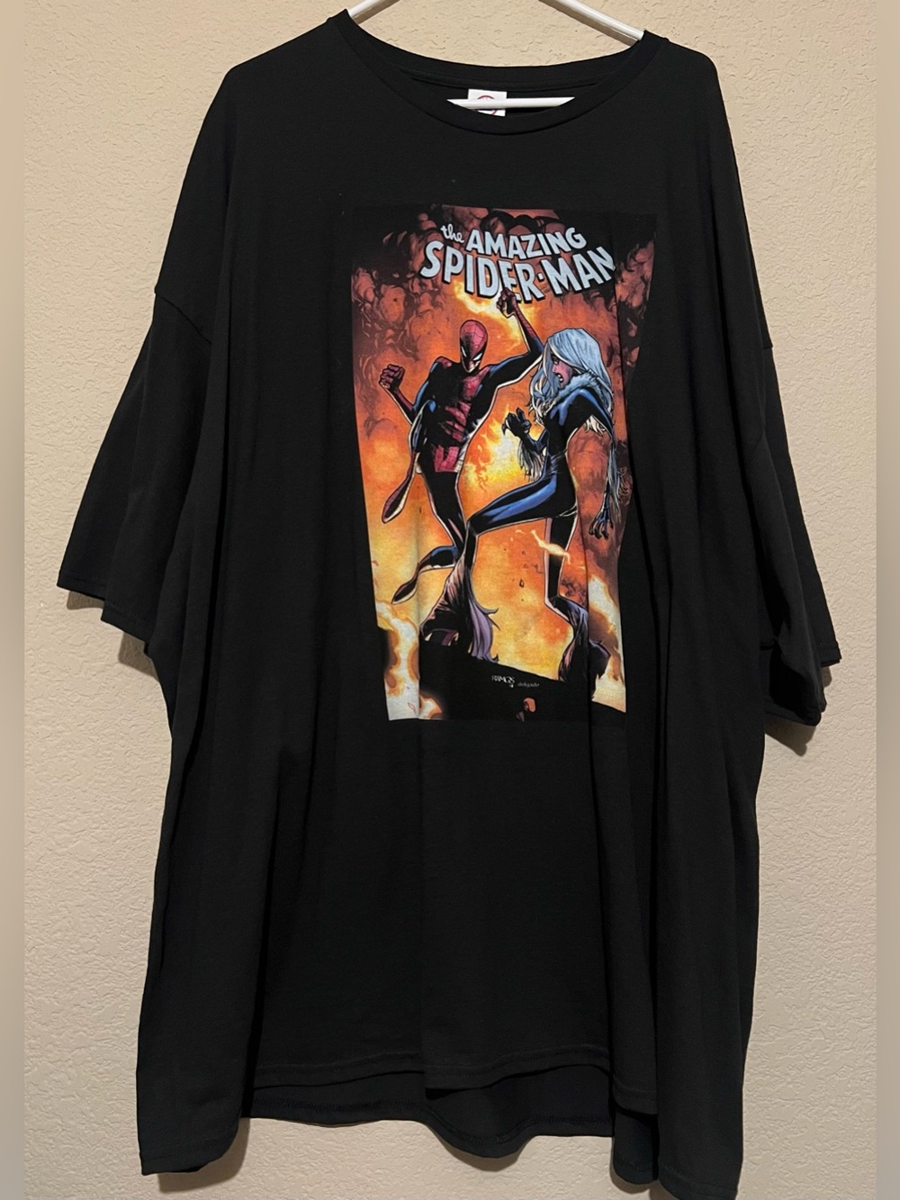 The Amazing Spider-Man Black Cat Marvel T Shirt Graphic Tee Adult 5XL nwt